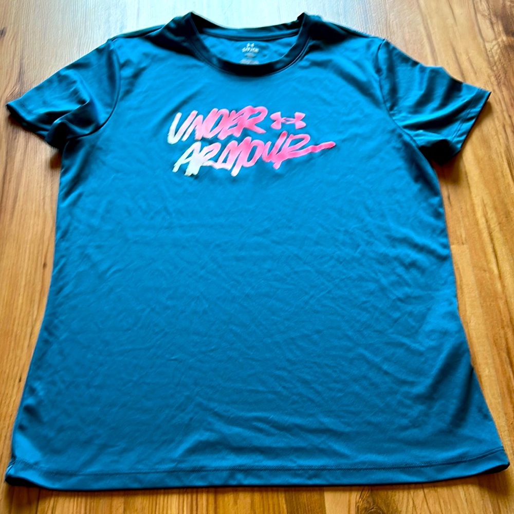 Under Armour Blue‎ Graphic Polo T-Shirt Relaxed Fit